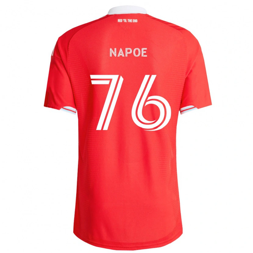 Danxen Męski Milan Napoe #76 Czerwony Głęboki Niebieski Biały Domowa Koszulka 2026/27 Koszulki Klubowe