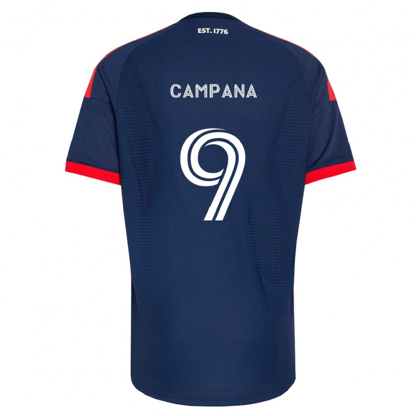 Danxen Męski Leonardo Campana #9 Królewski Niebieski Czerwony Biały Domowa Koszulka 2026/27 Koszulki Klubowe