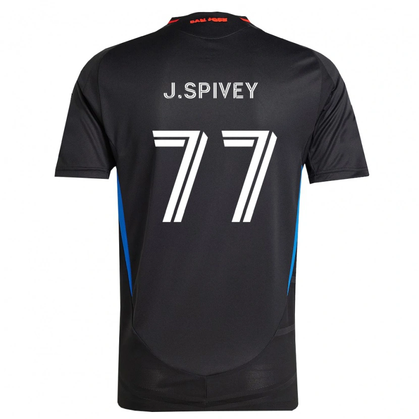 Danxen Męski Jermaine Spivey #77 Niebieski Biały Czarny Domowa Koszulka 2026/27 Koszulki Klubowe