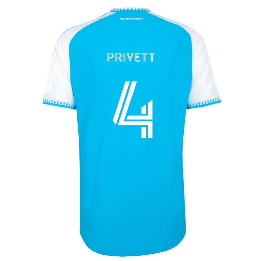 Danxen Męski Andrew Privett #4 Błękitny Biały Czarny Domowa Koszulka 2026/27 Koszulki Klubowe