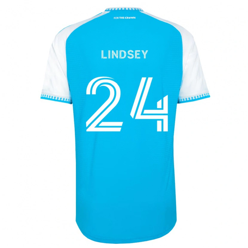 Danxen Męski Jaylin Lindsey #24 Błękitny Biały Czarny Domowa Koszulka 2026/27 Koszulki Klubowe