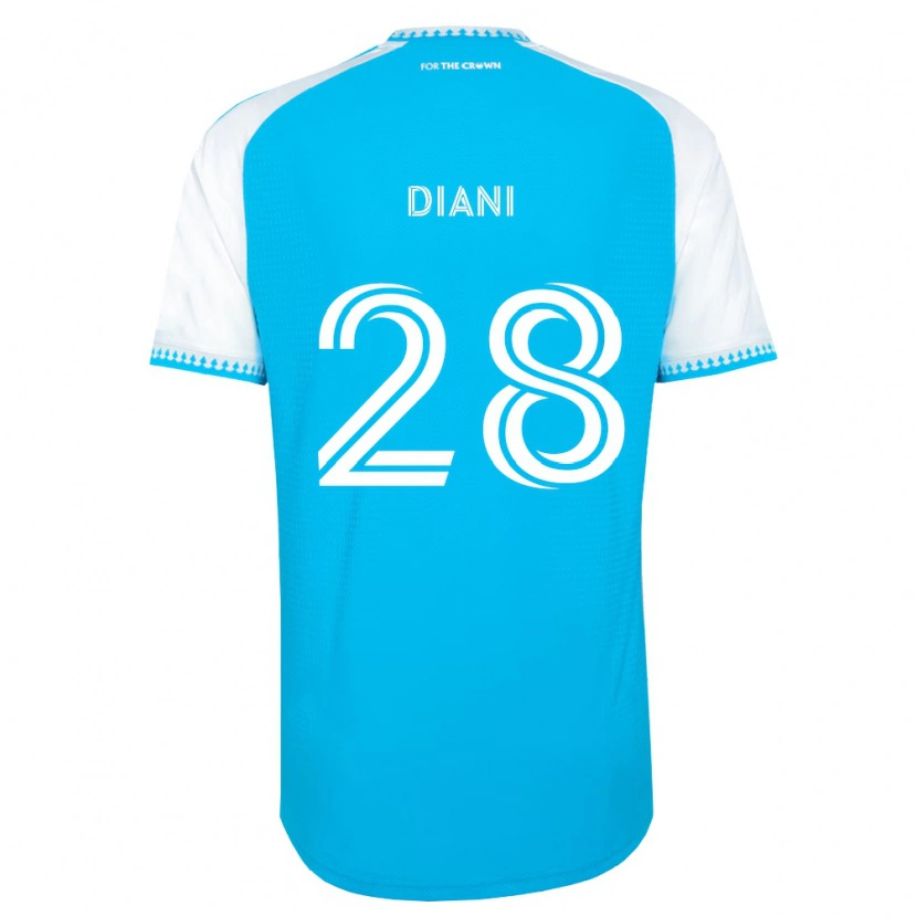 Danxen Męski Djibril Diani #28 Błękitny Biały Czarny Domowa Koszulka 2026/27 Koszulki Klubowe