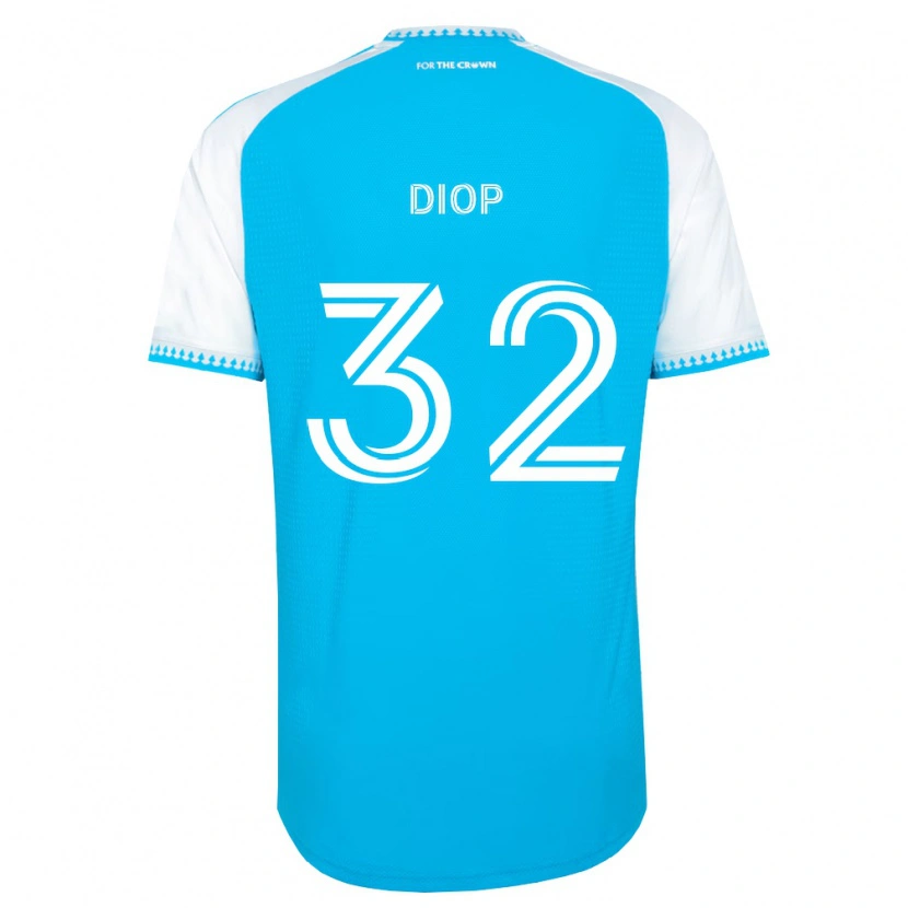 Danxen Męski Hamady Diop #32 Błękitny Biały Czarny Domowa Koszulka 2026/27 Koszulki Klubowe