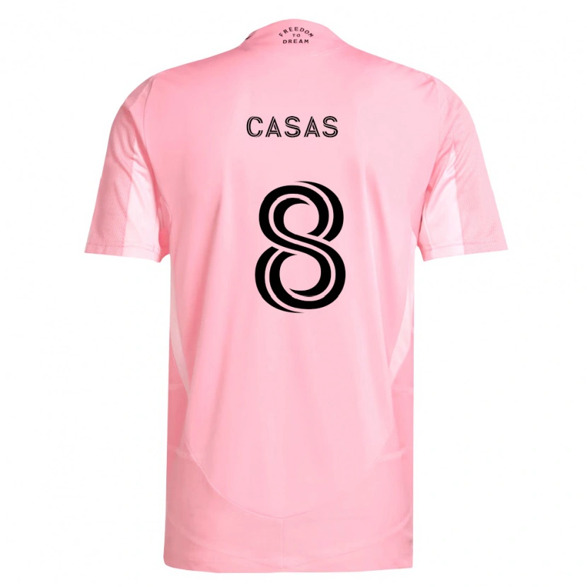 Danxen Męski Pep Casas #8 Różowy Czarny Domowa Koszulka 2026/27 Koszulki Klubowe