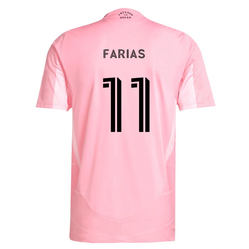Danxen Męski Facundo Farías #11 Różowy Czarny Domowa Koszulka 2026/27 Koszulki Klubowe