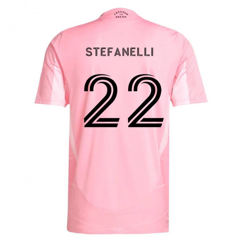 Danxen Męski Nicolás Stefanelli #22 Różowy Czarny Domowa Koszulka 2026/27 Koszulki Klubowe