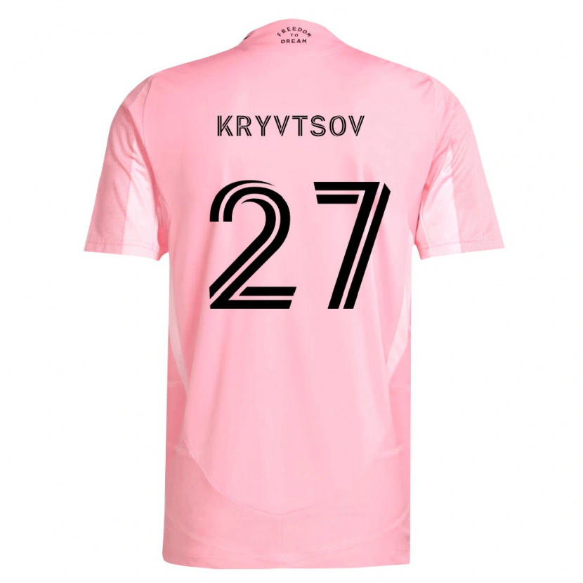 Danxen Męski Sergiy Kryvtsov #27 Różowy Czarny Domowa Koszulka 2026/27 Koszulki Klubowe