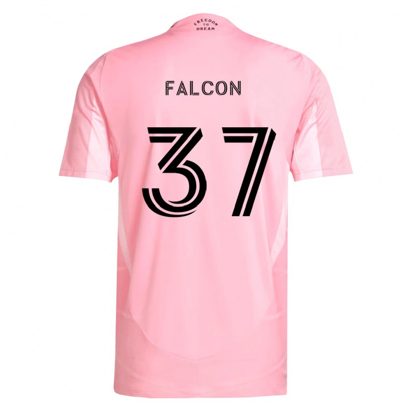 Danxen Męski Maximiliano Falcón #37 Różowy Czarny Domowa Koszulka 2026/27 Koszulki Klubowe