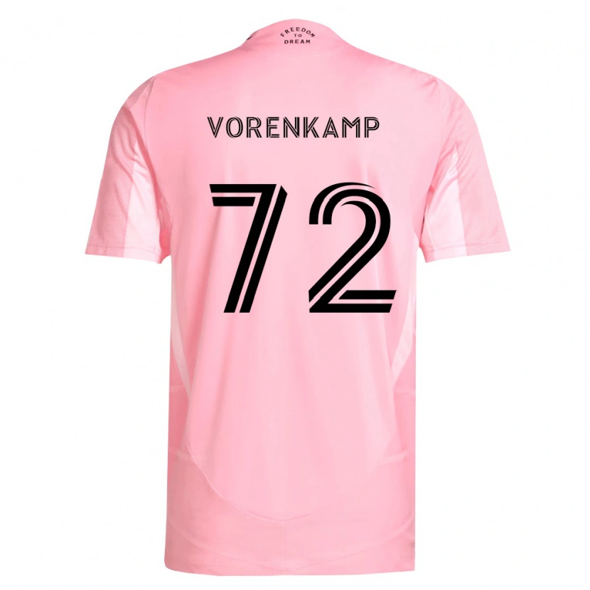 Danxen Męski Theo Vorenkamp #72 Różowy Czarny Domowa Koszulka 2026/27 Koszulki Klubowe