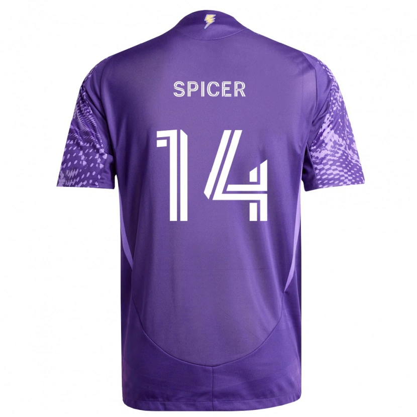 Danxen Męski Tyrese Spicer #14 Fioletowy Biały Domowa Koszulka 2026/27 Koszulki Klubowe
