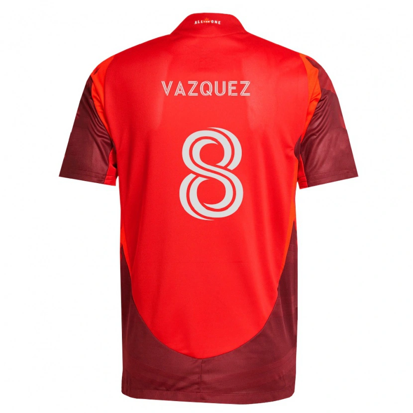 Danxen Męski Víctor Vázquez #8 Burgundia Czerwony Domowa Koszulka 2026/27 Koszulki Klubowe