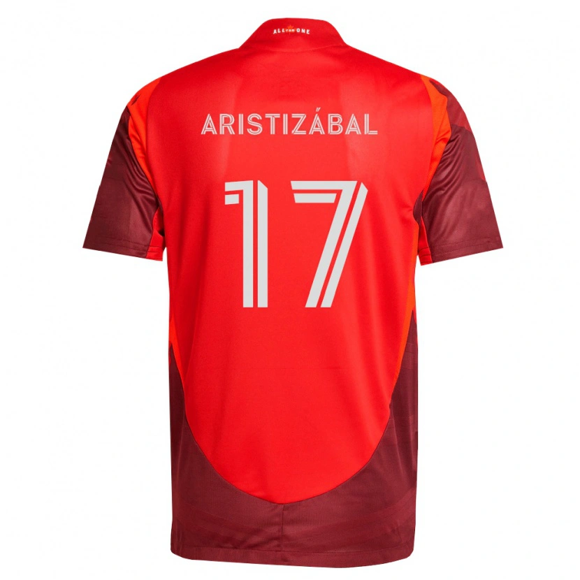 Danxen Męski Emilio Aristizábal #17 Burgundia Czerwony Domowa Koszulka 2026/27 Koszulki Klubowe