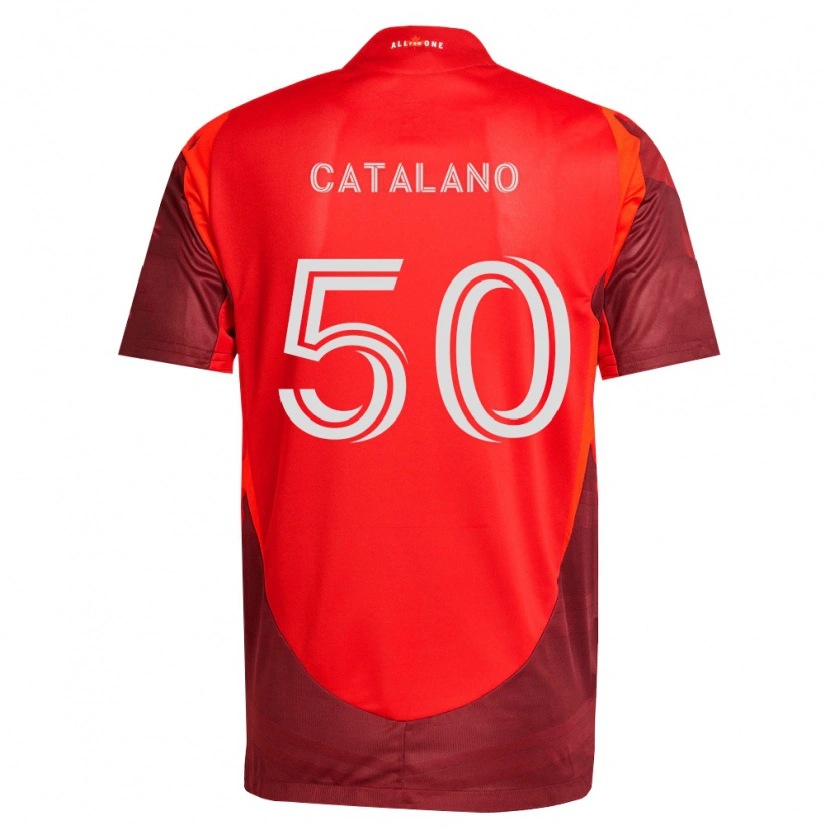 Danxen Męski Gianluca Catalano #50 Burgundia Czerwony Domowa Koszulka 2026/27 Koszulki Klubowe