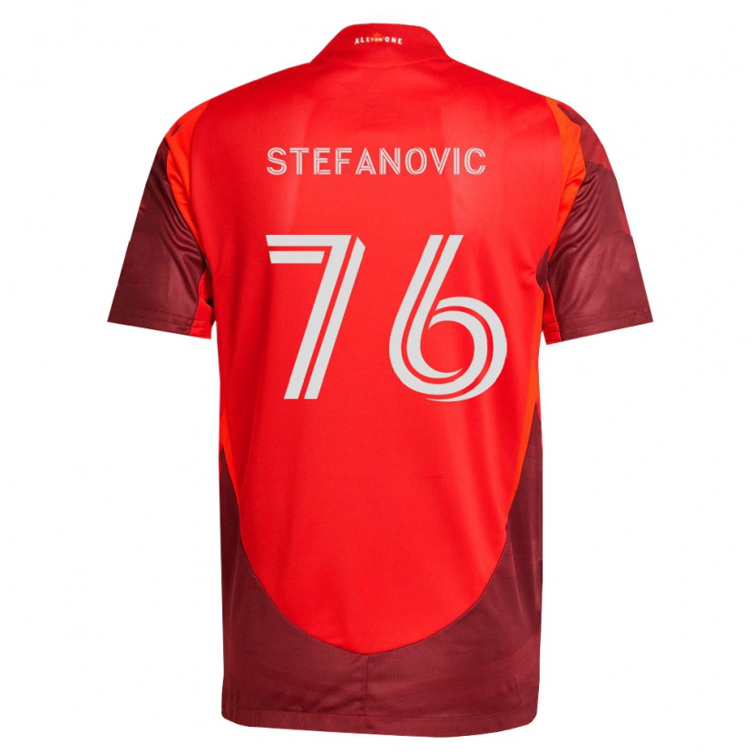 Danxen Męski Lazar Stefanović #76 Burgundia Czerwony Domowa Koszulka 2026/27 Koszulki Klubowe