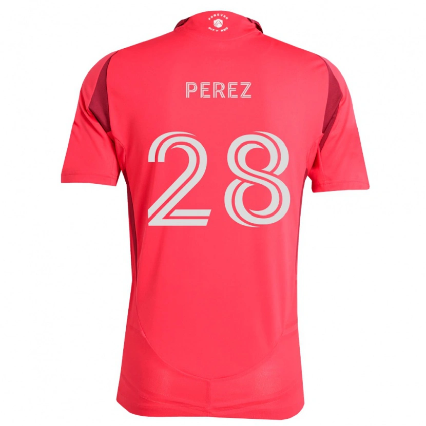 Danxen Męski Miguel Perez #28 Karmazynowy Biały Domowa Koszulka 2026/27 Koszulki Klubowe