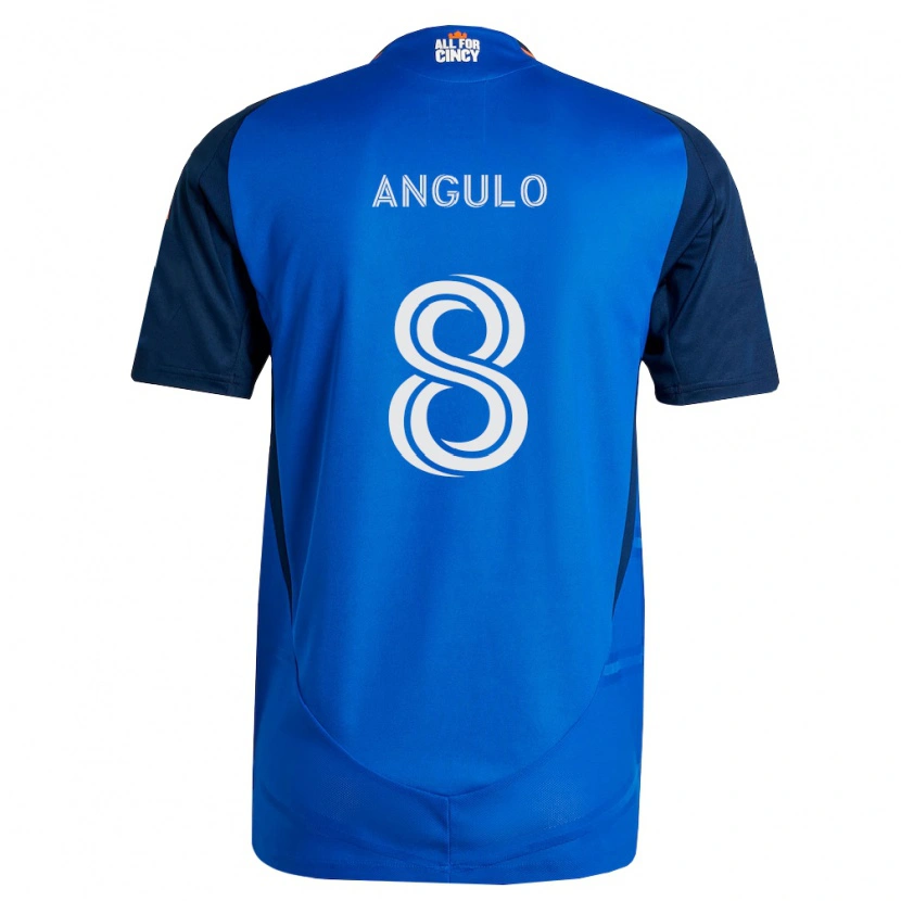 Danxen Męski Marco Angulo #8 Królewski Niebieski Pomarańczowy Domowa Koszulka 2026/27 Koszulki Klubowe