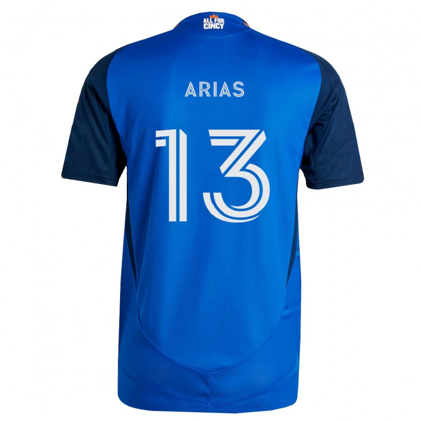 Danxen Męski Santiago Arias #13 Królewski Niebieski Pomarańczowy Domowa Koszulka 2026/27 Koszulki Klubowe