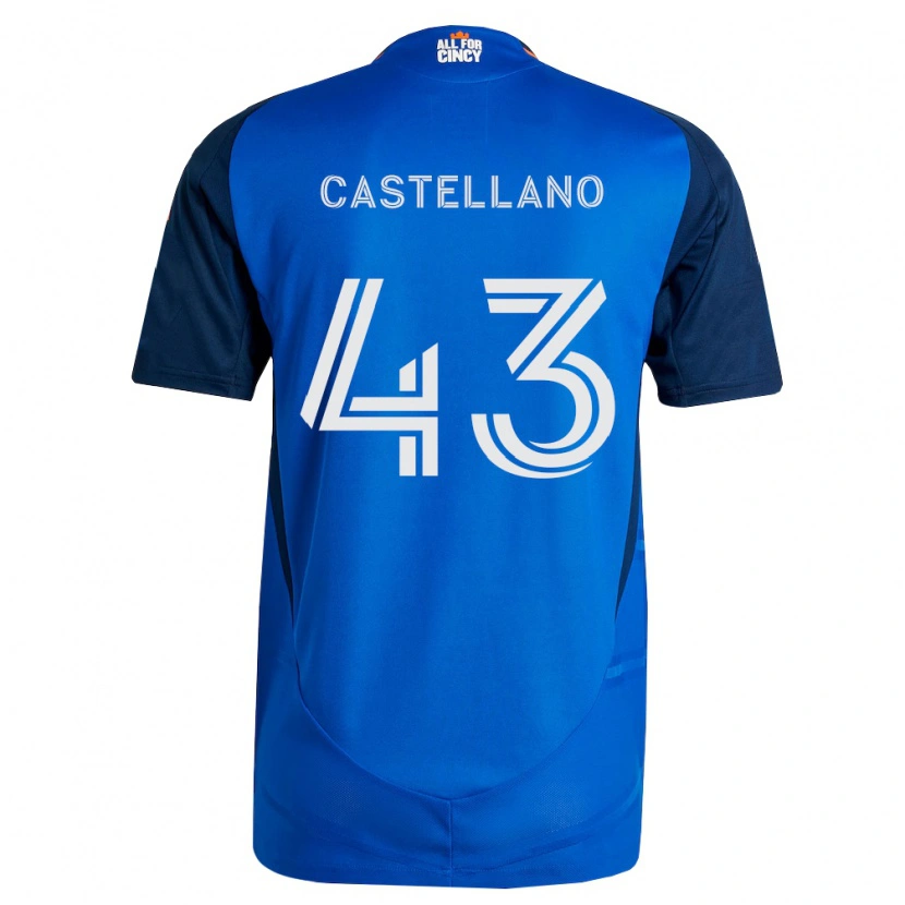 Danxen Męski Jesús Castellano #43 Królewski Niebieski Pomarańczowy Domowa Koszulka 2026/27 Koszulki Klubowe