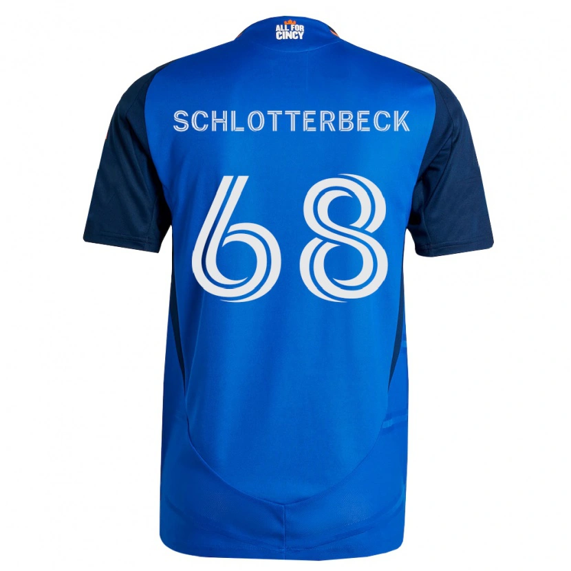 Danxen Męski Ryan Schlotterbeck #68 Królewski Niebieski Pomarańczowy Domowa Koszulka 2026/27 Koszulki Klubowe