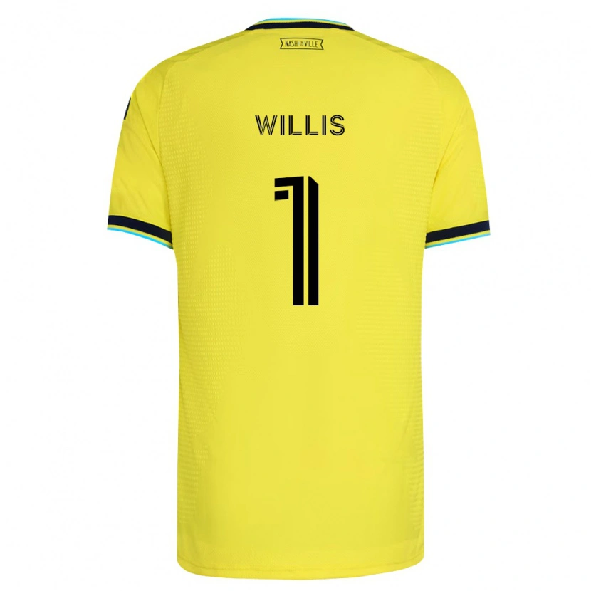 Danxen Męski Joe Willis #1 Jasny Żółty Granatowy Domowa Koszulka 2026/27 Koszulki Klubowe