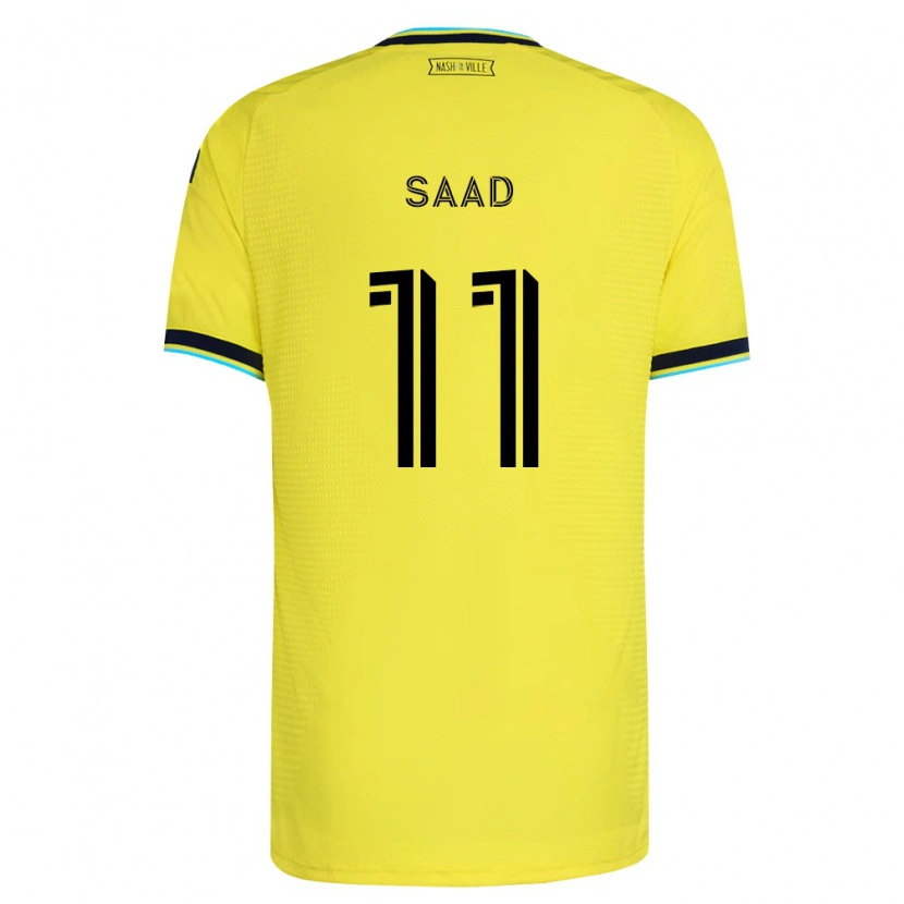 Danxen Męski Elias Saad #11 Jasny Żółty Granatowy Domowa Koszulka 2026/27 Koszulki Klubowe