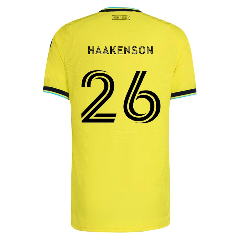 Danxen Męski Luke Haakenson #26 Jasny Żółty Granatowy Domowa Koszulka 2026/27 Koszulki Klubowe