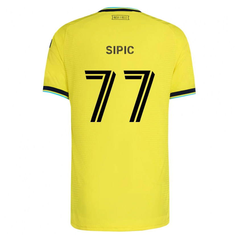 Danxen Męski Adem Sipić #77 Jasny Żółty Granatowy Domowa Koszulka 2026/27 Koszulki Klubowe