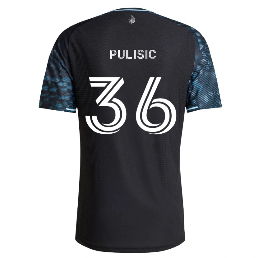 Danxen Męski Will Pulisic #36 Czarny Biały Domowa Koszulka 2026/27 Koszulki Klubowe