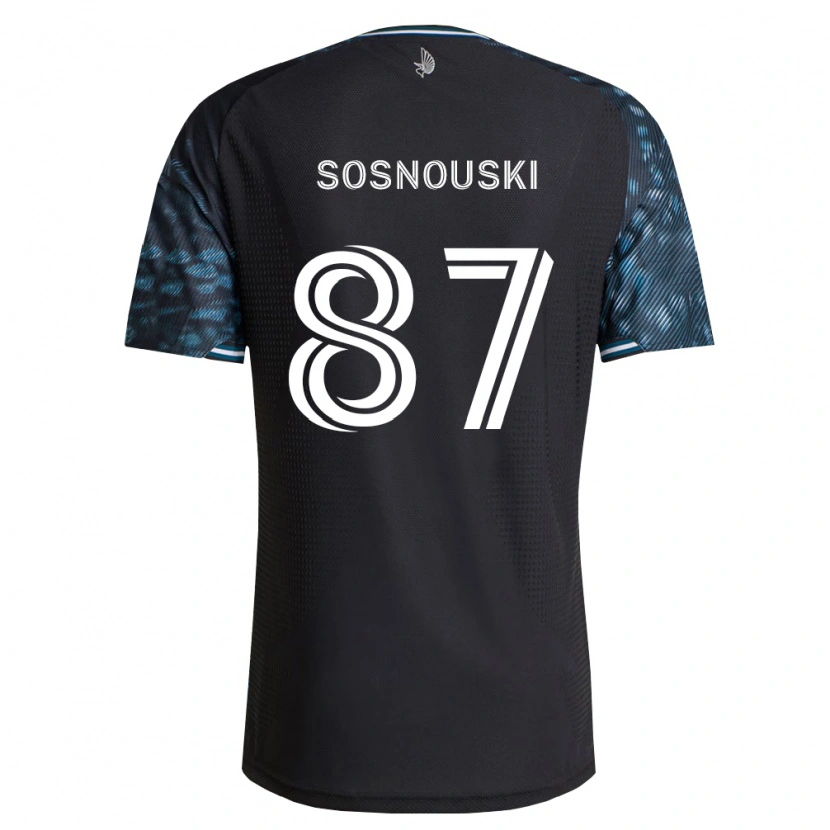 Danxen Męski Justin Sosnouski #87 Czarny Biały Domowa Koszulka 2026/27 Koszulki Klubowe