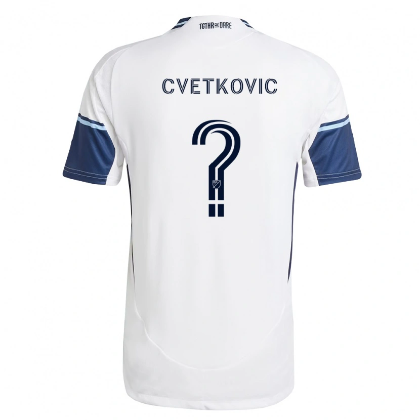 Danxen Męski Aleksa Cvetkovic #0 Biały Królewski Niebieski Domowa Koszulka 2026/27 Koszulki Klubowe