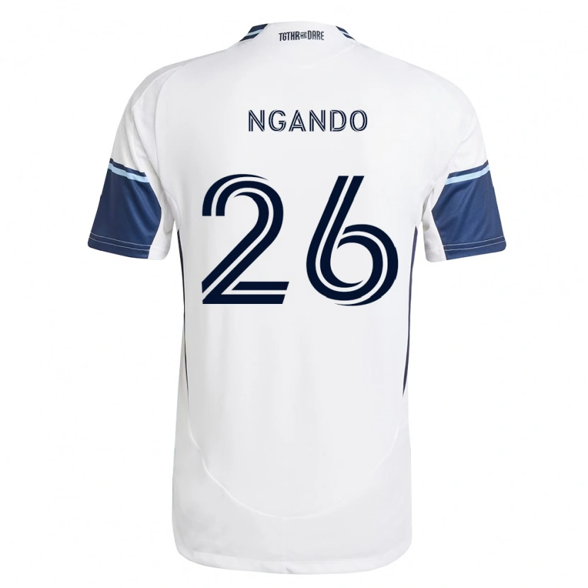 Danxen Męski J.c. Ngando #26 Biały Królewski Niebieski Domowa Koszulka 2026/27 Koszulki Klubowe
