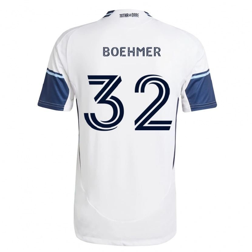 Danxen Męski Isaac Boehmer #32 Biały Królewski Niebieski Domowa Koszulka 2026/27 Koszulki Klubowe