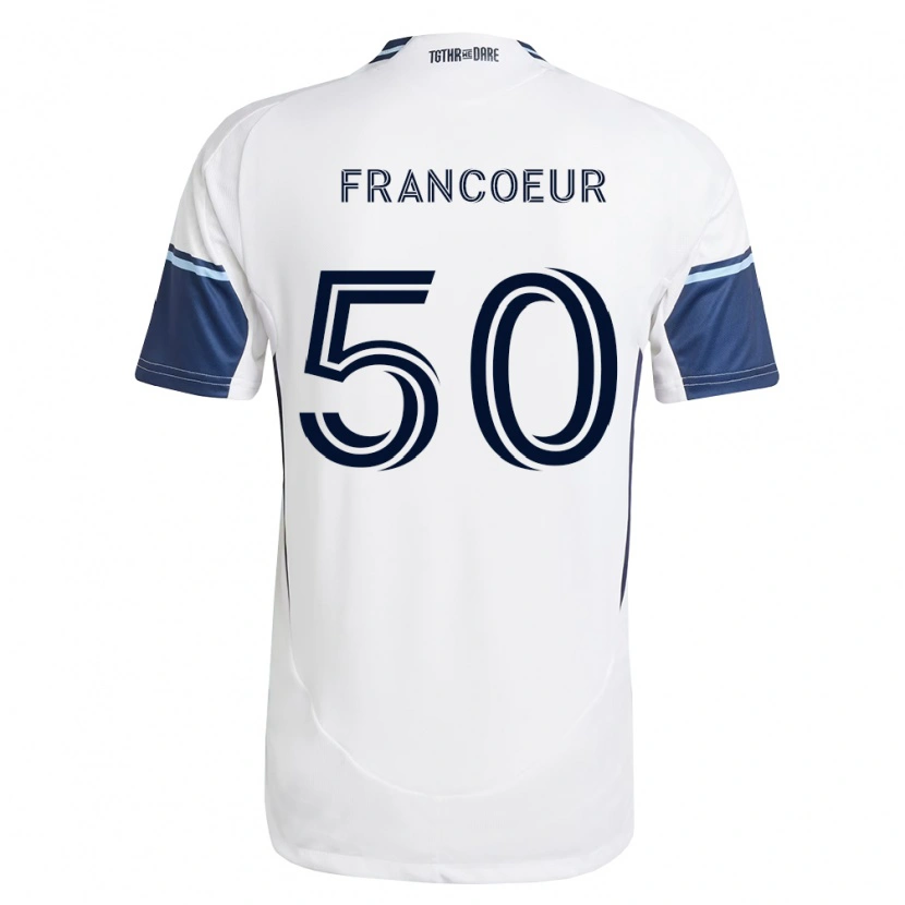 Danxen Męski Isaac Francoeur #50 Biały Królewski Niebieski Domowa Koszulka 2026/27 Koszulki Klubowe