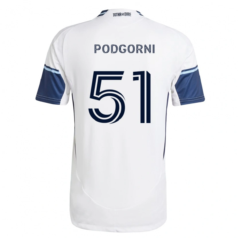 Danxen Męski Kevin Podgorni #51 Biały Królewski Niebieski Domowa Koszulka 2026/27 Koszulki Klubowe