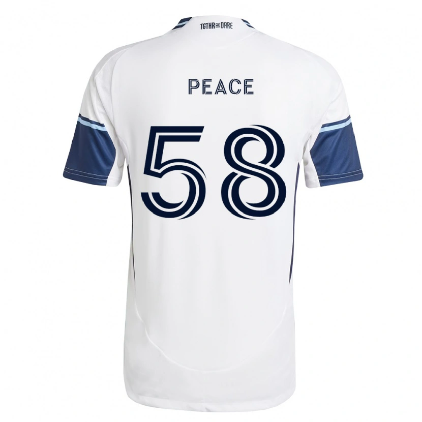 Danxen Męski Jesse Peace #58 Biały Królewski Niebieski Domowa Koszulka 2026/27 Koszulki Klubowe