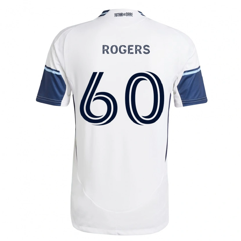 Danxen Męski Sam Rogers #60 Biały Królewski Niebieski Domowa Koszulka 2026/27 Koszulki Klubowe