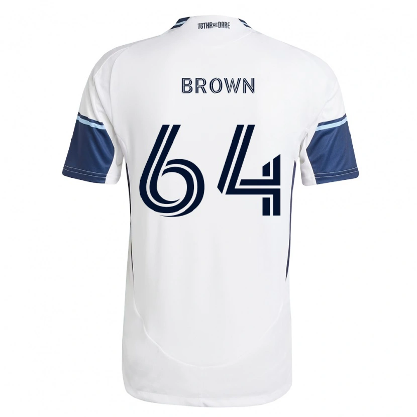 Danxen Męski Tyler Brown #64 Biały Królewski Niebieski Domowa Koszulka 2026/27 Koszulki Klubowe