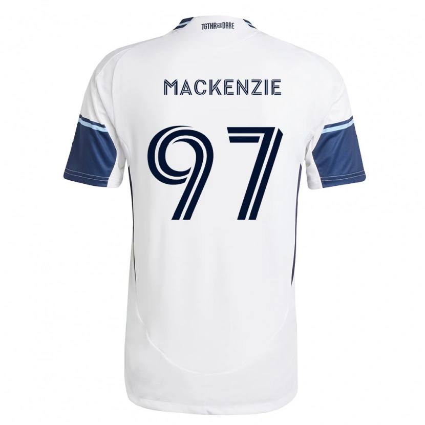 Danxen Męski Liam Mackenzie #97 Biały Królewski Niebieski Domowa Koszulka 2026/27 Koszulki Klubowe