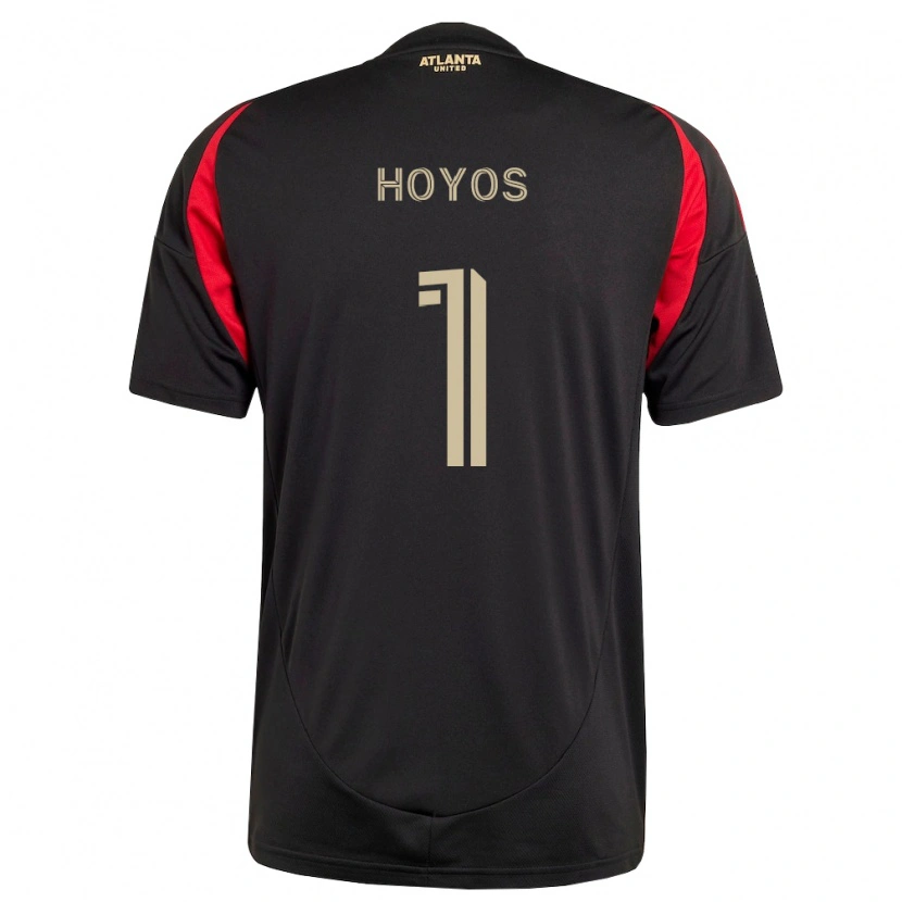 Danxen Męski Lucas Hoyos #1 Czarny Czerwony Domowa Koszulka 2026/27 Koszulki Klubowe