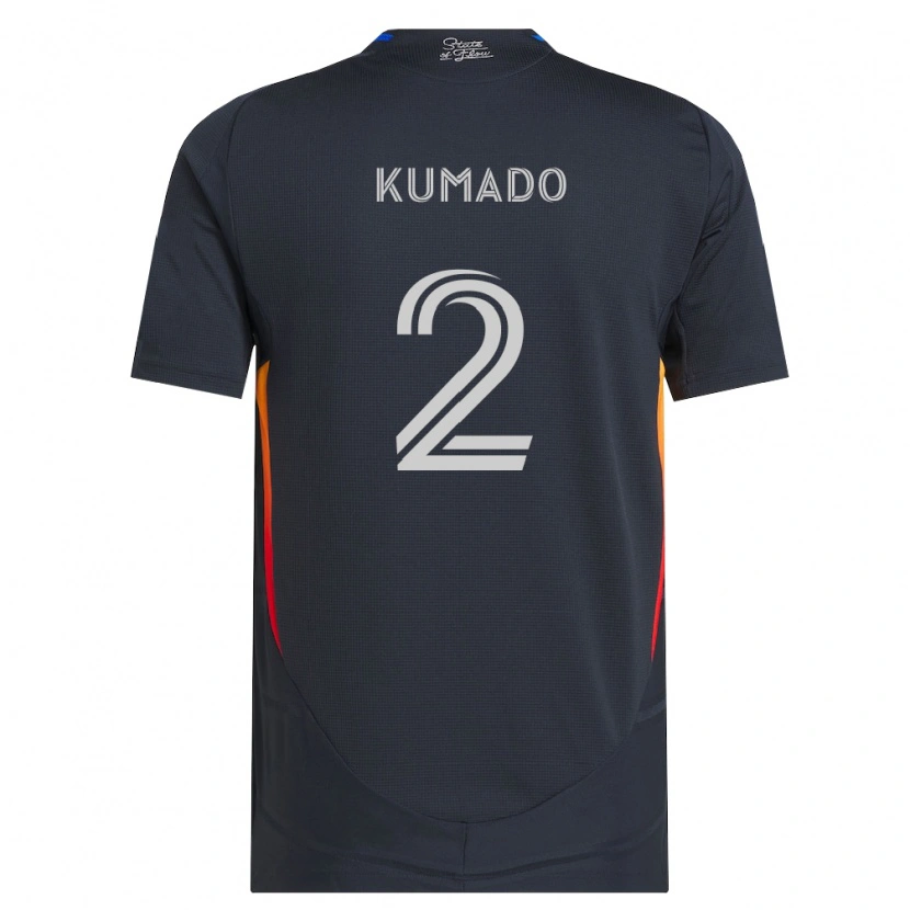 Danxen Męski Willy Kumado #2 Ciemnoszary Czerwony Domowa Koszulka 2026/27 Koszulki Klubowe
