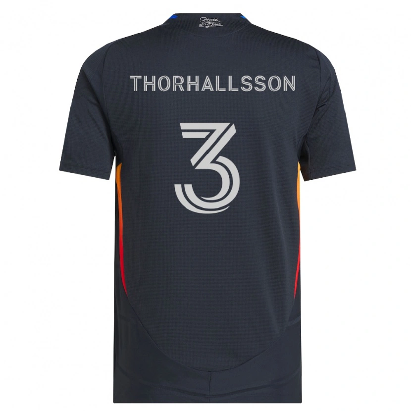 Danxen Męski Dagur Dan Thórhallsson #3 Ciemnoszary Czerwony Domowa Koszulka 2026/27 Koszulki Klubowe