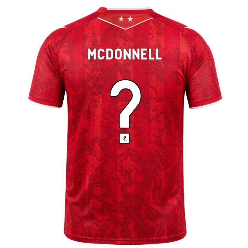 Danxen Męski Noah Mcdonnell #0 Czerwony Biały Domowa Koszulka 2026/27 Koszulki Klubowe