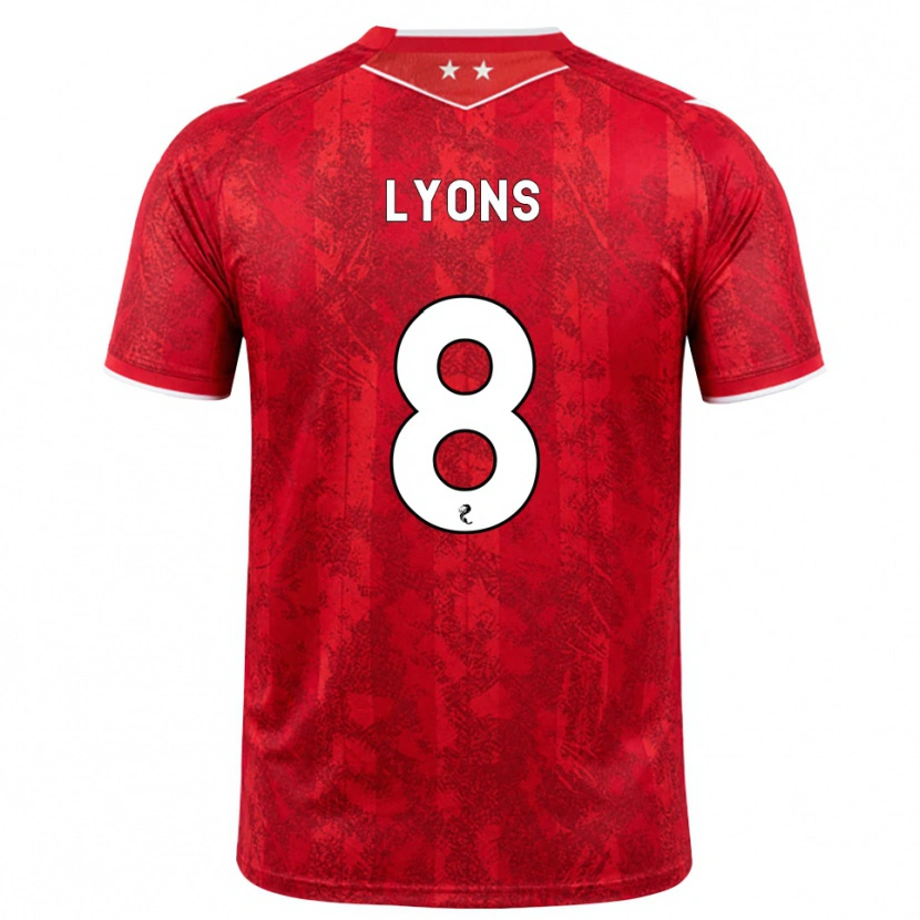 Danxen Męski Brad Lyons #8 Czerwony Biały Domowa Koszulka 2026/27 Koszulki Klubowe