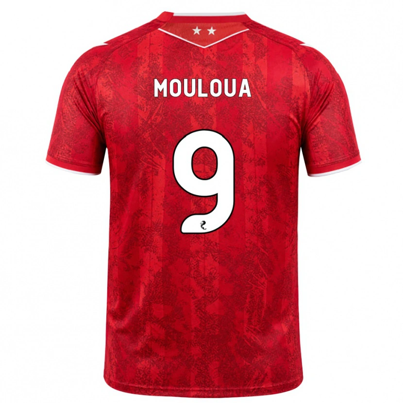 Danxen Męski Ayoub Mouloua #9 Czerwony Biały Domowa Koszulka 2026/27 Koszulki Klubowe