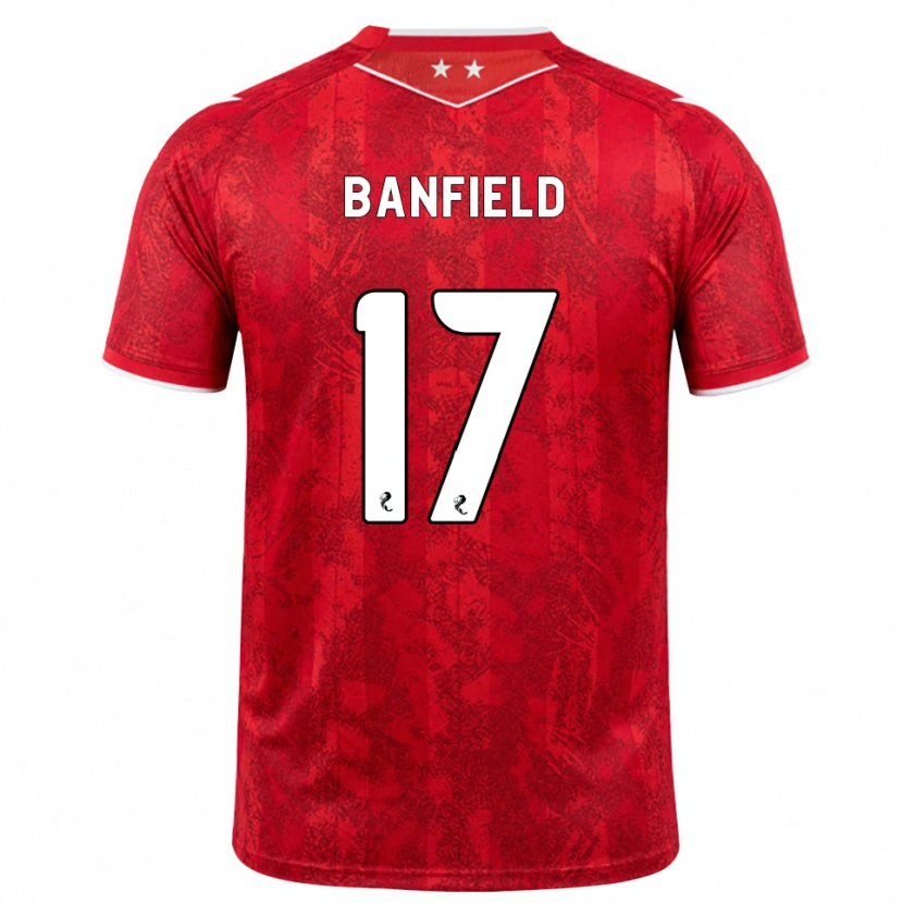 Danxen Męski Keeley Banfield #17 Czerwony Biały Domowa Koszulka 2026/27 Koszulki Klubowe