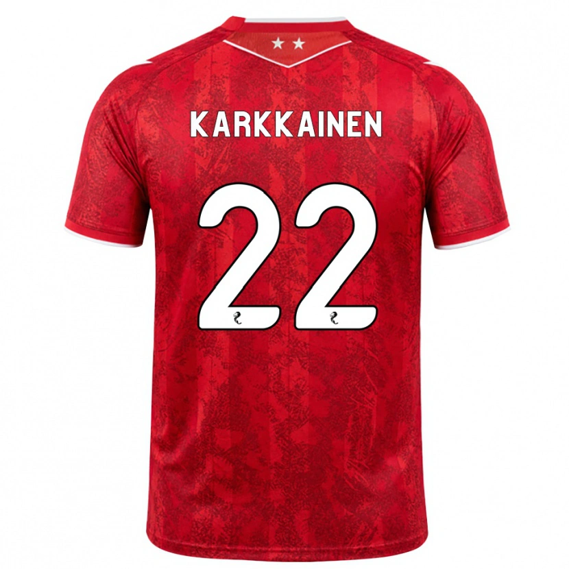 Danxen Męski Elena Kärkkäinen #22 Czerwony Biały Domowa Koszulka 2026/27 Koszulki Klubowe