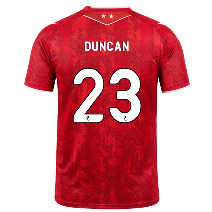 Danxen Męski Ryan Duncan #23 Czerwony Biały Domowa Koszulka 2026/27 Koszulki Klubowe