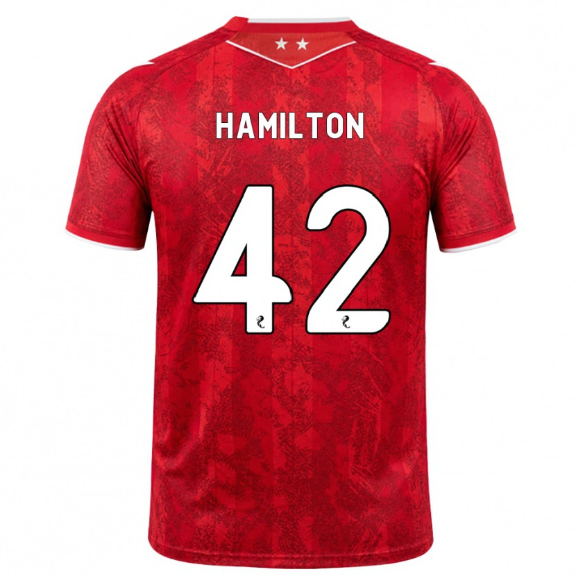 Danxen Męski Brendan Hamilton #42 Czerwony Biały Domowa Koszulka 2026/27 Koszulki Klubowe