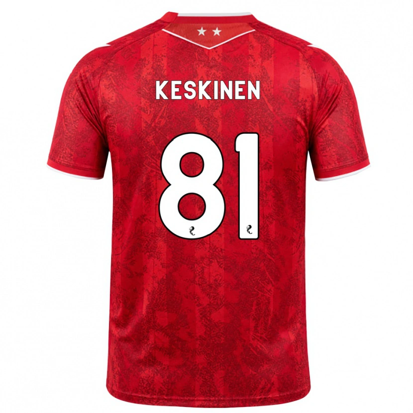 Danxen Męski Topi Keskinen #81 Czerwony Biały Domowa Koszulka 2026/27 Koszulki Klubowe