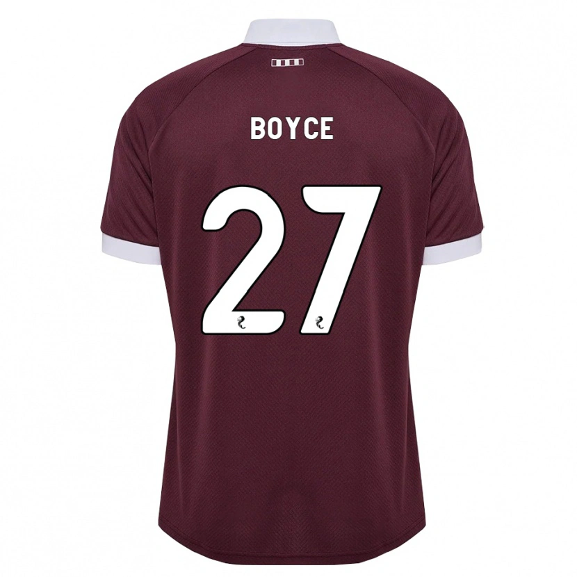 Danxen Męski Liam Boyce #27 Bordowy Biały Domowa Koszulka 2026/27 Koszulki Klubowe